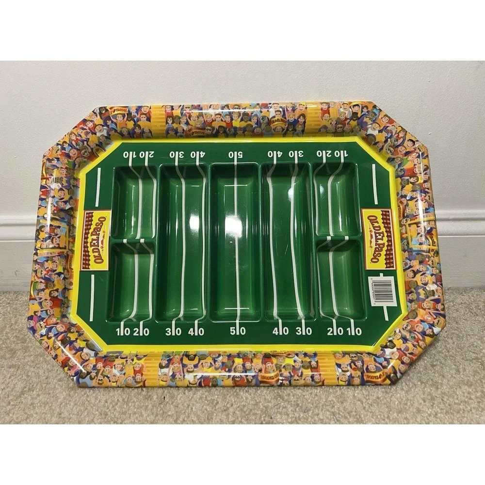 Vintage 90s Old El Paso Football Stadium Tailgating Taco Salsa Snack Holder EUC